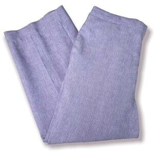 Alfred Dunner Coastal Grandma Pants Lavender Crop Pull On Elastic Waist Trousers